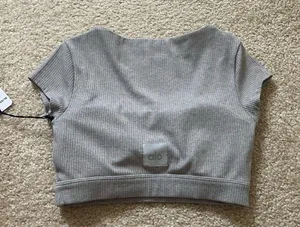 Alo Yoga blissful henley bra top thumbnail 3
