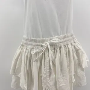 FP Movement Free People White Ruffle Skort Keep it Real Romper Drawstring Size M thumbnail 4