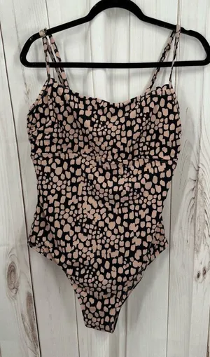 Sandflower Women’s XL Tan Black One Piece Swim Pool Beach Ocean thumbnail 1