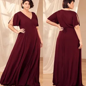 NWT Lulus‎ Heart of Marigold Wrap Maxi Dress in Burgundy Size 1X thumbnail 2