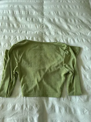 Green Long Amazon Sleeve Top Crop thumbnail 2