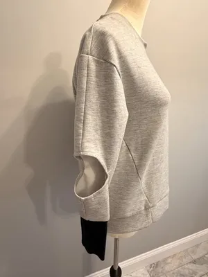 NEW ASOS women's size 6 gray/black cut-out sweater MSRP $49.99 thumbnail 5