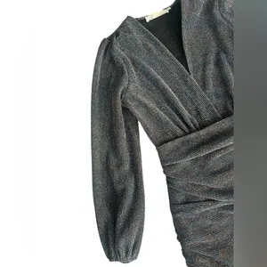 ASTR the Label Women's Meredith Metallic Long Sleeve Dress Size Medium thumbnail 8