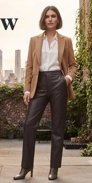 J.Crew Kate Faux‎ Leather Straight Leg Pants Black High Rise Size 0 Chic Trendy thumbnail 2