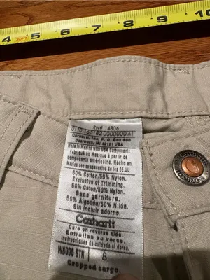 Carhartt Women’s SZ 8 Cropped Cargo Pants in Light Khaki thumbnail 7
