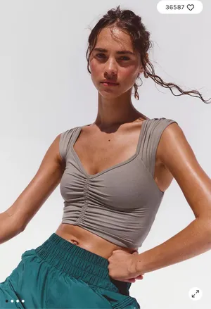 Free people breathe deeper cropped tank  thumbnail 1