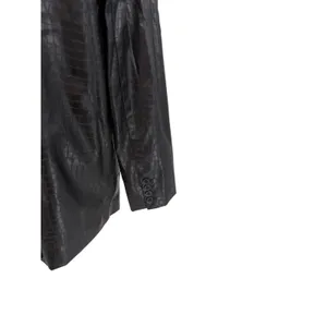 NA-KD Black Faux Croc Oversized Blazer Jacket Reptile‎ Texture EU 36 US 6 thumbnail 11