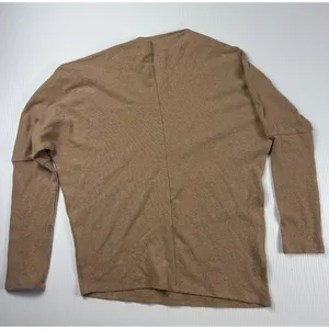 ASTR the Label Knit Pullover Top Casual Long Sleeve‎ Brown Asymmetric Hem M thumbnail 5