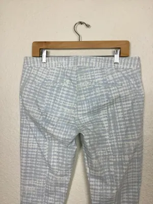 Gap Ultra Skinny women’s Pants Size 8 Cotton Blue/white Cropped Back Seam. thumbnail 3