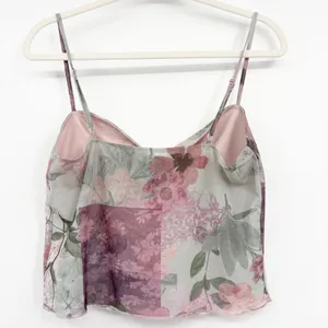 Motel UO Womens Kikan Floral Patchwork Fairycore Sheer Mesh Cami Top Size XXL thumbnail 8