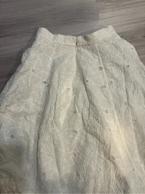 Mac Duggar White Eyelet Midi Skirt - Elegant A-Line thumbnail 7