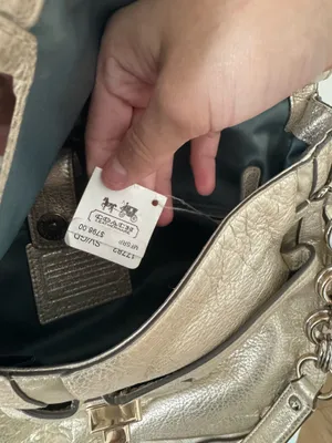 Coach Champagne Metallic Leather Bag thumbnail 8