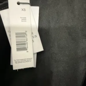 T Tahari Black Faux Leather Belted Trench Coat XS thumbnail 3