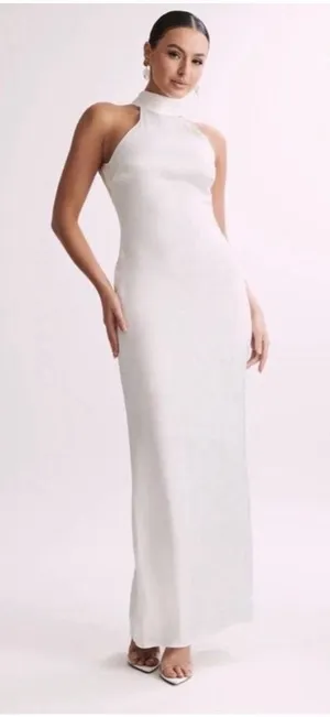 Meshki Claire Satin Drape Back Maxi Dress thumbnail 1