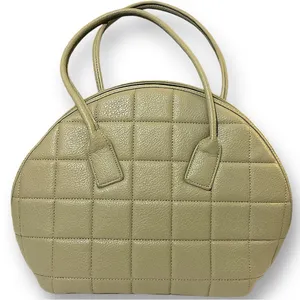 Bowler Style Bag•Bag•Shoulder Bag•Purse•Tote•Olive Green•Vintage Boutique Style thumbnail 1
