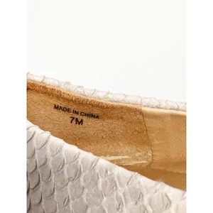 Ann Taylor Beige Nude Snakeskin Leather Ballet Flat Size 7M thumbnail 3