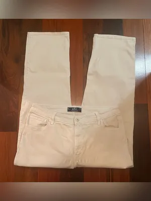Hollister Women’s Ultra High-Rise Cream Dad Denim Jeans - SHORT LENGTH thumbnail 5