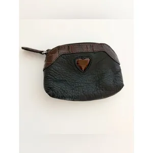 Brighton Leather Coin Pouch Set Heart Detail Croc Zip Small Wallets Mini Set thumbnail 3