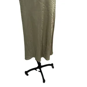 Show Me Your Mumu Zio‎ Dress Slip Satin Cheetah Print Sage Green Size Small thumbnail 11