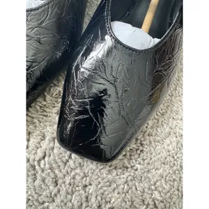 NWB Katy Perry The Evie Mary Jane Ballet Flat Womens Size 8 M Crinkle Black thumbnail 5