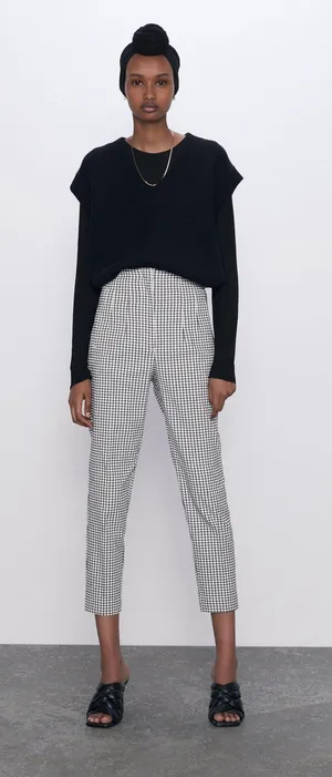 ZARA Plaid Trousers thumbnail 1