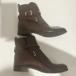 MICHAEL Michael Kors Arley Moto Buckled Ankle Boots Size 8 Dark Brown Leather thumbnail 5