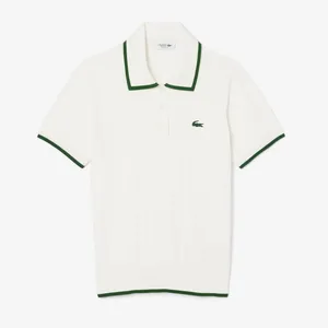 Lacoste White Polo Short Sleeved Polo Collar Golf Sweater 38 thumbnail 4