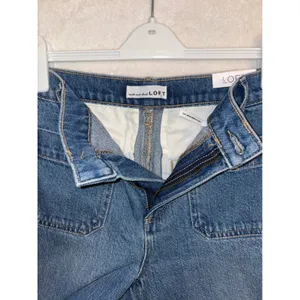 Loft Palmer Wide Leg Jeans Medium Wash High‎ Rise Patch Pocket measures sz 29 thumbnail 9