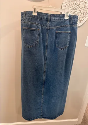 Denim Maxi Skirt Size M thumbnail 7