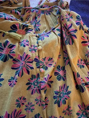 Free People floral Sun dress sz L thumbnail 5