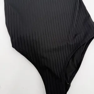 Aerie Women's Black One Piece Ribbed Full Coverage Swimsuit Size Small Long thumbnail 2