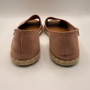 VERBENAS Pink‎ Suede Peep Toe Espadrille Flats Made in Spain Women Size 39 thumbnail 6