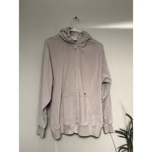 Aritzia Tna Towel Terry Boyfriend‎ Zip Hoodie Mauve Grey Oversized Medium 98376 thumbnail 2