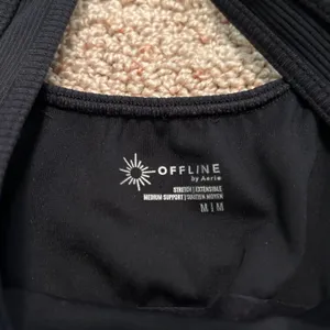 Aerie ‼️OFFLINE by Ribbed Square Neck Longline Sports Bra‼️ thumbnail 6