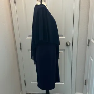 Manydress Elegant Navy Overlay Women’s Dress thumbnail 5