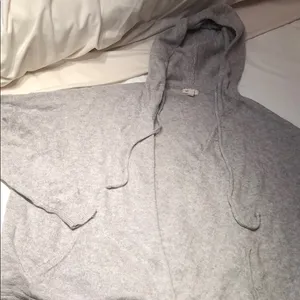 Silence + Noise grey hooded cardigan sweater M thumbnail 7