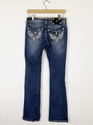 Miss Me Jeans Bootcut Denim Rhinestone Jeans thumbnail 5