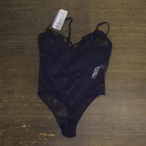 NWT Hanky Panky Tropical Storm Thong-back Bodysuit Summer Rain Purple Blue M thumbnail 5