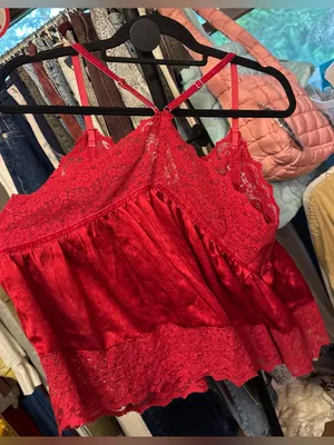 NWT Free People FP Intimately Fiona Satin Cami - Luxe Red - Small thumbnail 11