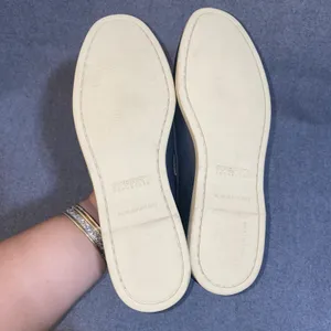 Sperry Top Sider Boat Deck Shoes Womens 9.5 M Blue Green Canvas Upper Leather thumbnail 7