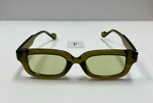 Rectangle Olive Green Sunglasses / Small Olive Green Sunglasses thumbnail 1