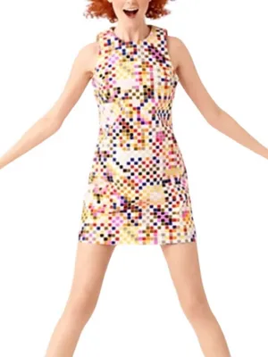 Kate Spade Saturday Colorful Sleeveless Cutout Whimsical Dress 4 thumbnail 1