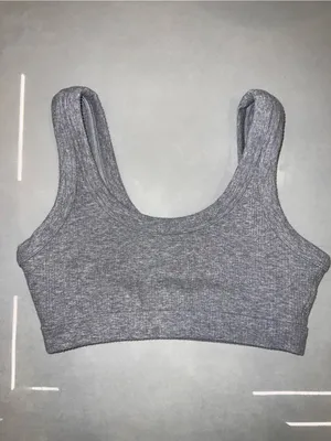 Alo Yoga Wellness Bra in Heather Grey thumbnail 5