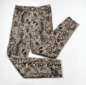 Free People We The Free Snakeskin Skinny Jeans Womens Size 28 Brown Animal Print thumbnail 1