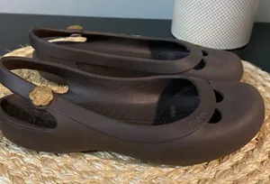Crocs womens brown ballet flats size 5 thumbnail 1