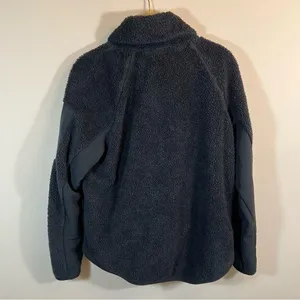 ✨‎ Nike Women’s Black Sherpa Fleece Mock Neck Sweatshirt Medium thumbnail 11