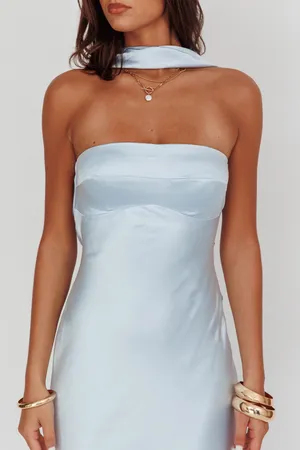 Selfie Leslie Damsel Reverse Halter Maxi Dress Large thumbnail 5