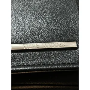Steve Madden Crossbody Bag Womens Small Black Logo Strap Pouch Set Shoulder thumbnail 3