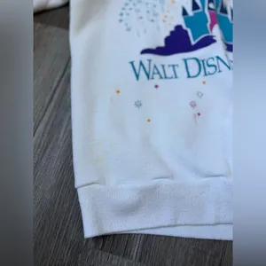 VTG 90s DISNEY DESIGNS Walt Disney World Mickey Sweatshirt Rare White Crewneck S thumbnail 3