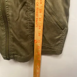 NWT American Eagle Outfitters Olive Green Utility Vest Jacket Moto‎ Style Medium thumbnail 8